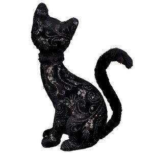 Декоративная фигура Черный Кот Мистик - Бархатный Сумрак 39 см Winter Deco фото 4