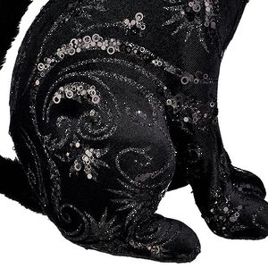 Декоративная фигура Черный Кот Мистик - Бархатный Сумрак 39 см Winter Deco фото 2