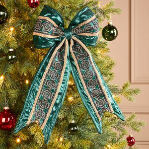 Бант на елку Smaragdine 40*23 см Winter Deco фото 1