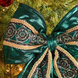Бант на елку Smaragdine 40*23 см Winter Deco фото 3
