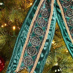 Бант на елку Smaragdine 40*23 см Winter Deco фото 4