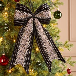 Бант на елку Velour de Minuit - Frostaria 40*23 см Winter Deco фото 1