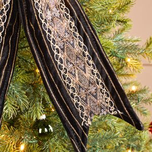 Бант на елку Velour de Minuit - Frostaria 40*23 см Winter Deco фото 4
