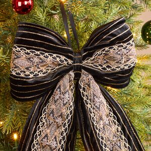 Бант на елку Velour de Minuit - Frostaria 40*23 см Winter Deco фото 2