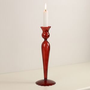 Стеклянный подсвечник Jayda 25 см рубиновый Edelman фото 3