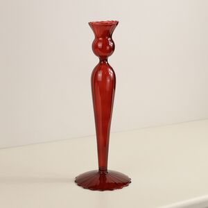 Стеклянный подсвечник Jayda 25 см рубиновый Edelman фото 4