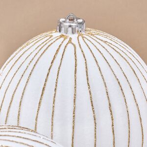 Бархатные елочные шары Соффичо: Сливочный Мусс 15 см, 3 шт Winter Deco фото 2