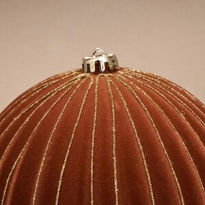 Бархатные елочные шары Соффичо: Тыквенный Латте 20 см, 2 шт Winter Deco фото 2