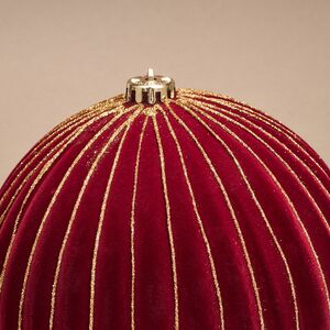 Бархатные елочные шары Соффичо: Бордо Муар 20 см, 2 шт Winter Deco фото 2
