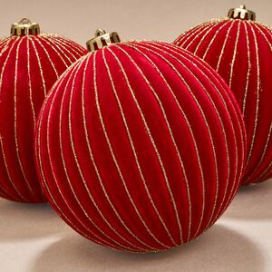 Бархатные елочные шары Соффичо: Флорентийская Роза 15 см, 3 шт Winter Deco фото 4
