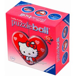 Пазл-сердце "Hello Kitty", 60 элементов Ravensburger фото 2