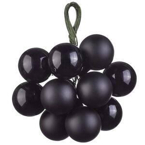 Гроздь стеклянных шаров на проволоке 2 см черный mix, 10 шт