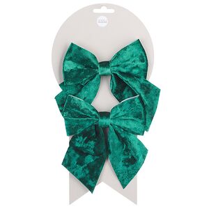 Декоративный бант Mariko 13*12 см зеленый, 2 шт