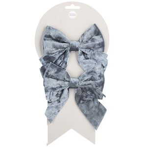 Декоративный бант Mariko 13*12 см серый, 2 шт