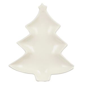 Керамическая тарелка для закусок Елочка Ивелин 17 см белая Edelman фото 3