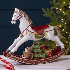 Новогодняя статуэтка Лошадка-качалка Alroy 30 см
