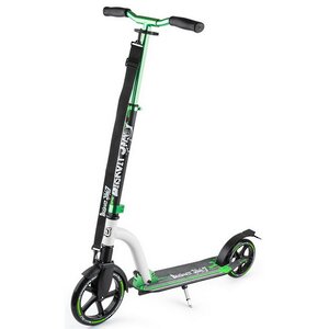 Городской самокат Biskvit Jam 7, колеса 230/180 мм, черно-зеленый Biskvit Jam фото 1