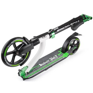 Городской самокат Biskvit Jam 7, колеса 230/180 мм, черно-зеленый Biskvit Jam фото 2