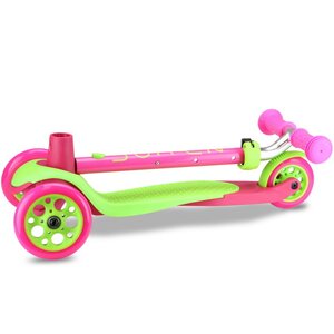 Трехколесный самокат для малышей Zing Mini, зелено-розовый, до 30 кг Zycom фото 2