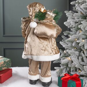 Новогодняя фигура Санта Клаус спешит на праздник 60 см  Edelman фото 3