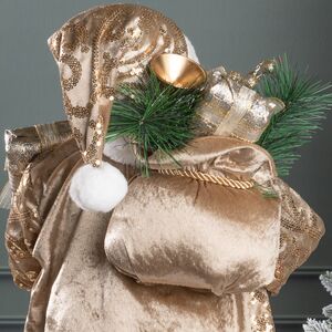 Новогодняя фигура Санта Клаус спешит на праздник 60 см  Edelman фото 6