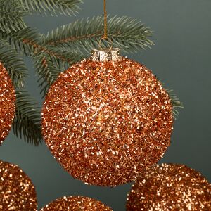 Набор елочных шаров Fluffy Shine: Персиковый 10 см, 24 шт Edelman фото 2