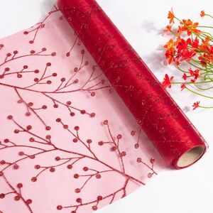 Ткань для декорирования Grandi Rami 270*28 см красная