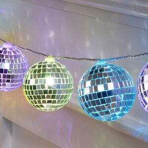 Светодиодная гирлянда Диско Шар - Specular Mirror 1.5 м, 10 RGB LED ламп, таймер, на батарейках Edelman (Эдельман) фото 2