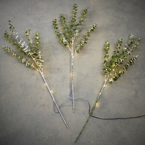 Набор светящихся веток Эвкалипт Callisia 90 см, 50 теплых белых LED ламп, 3 шт, IP44 Edelman фото 4