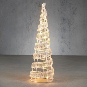 Светящаяся фигура Елка Lisburn 40 см, 45 теплых белых LED ламп, на батарейках, таймер, IP44 Edelman фото 1