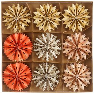 Набор подвесных украшений из бумаги - Snowflakes Fusion 10 см, 9 шт Edelman фото 1
