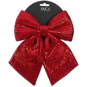 Декоративный бант Luxury Christmas 23*20 см алый