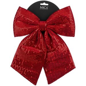 Декоративный бант Luxury Christmas 28*24 см алый