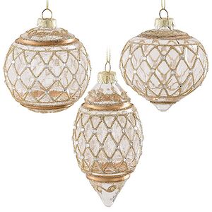 Стеклянные елочные игрушки Les Celestins 8 см, 12 шт Edelman фото 1