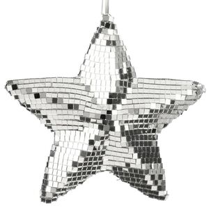 Елочная игрушка Звезда Disco - Silver Sparkle Star 19 см  Edelman фото 1