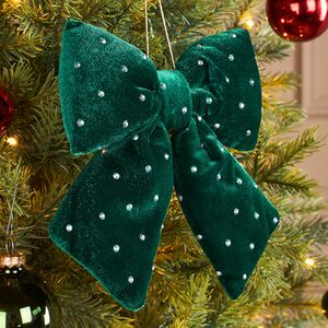 Бант на елку Bomont - Crystal Elegant 17*15 см изумрудный