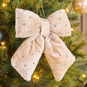 Бант на елку Bomont - Crystal Elegant 17*15 см кремовый