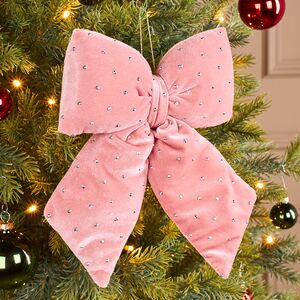 Бант на елку Bomont - Crystal Elegant 23*20 см пудровый