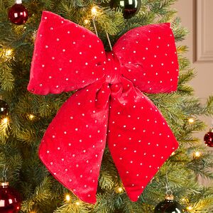 Бант на елку Bomont - Crystal Elegant 34*30 см алый