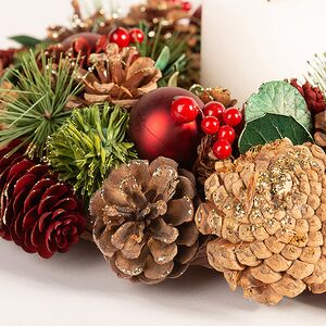 Венок-подсвечник из шишек Belper - Winter Symphony 34 см Edelman фото 2