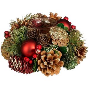 Новогодний подсвечник с шишками Belper - Winter Symphony 17 см Edelman фото 1