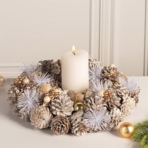 Венок-подсвечник White Fantasy 34 см