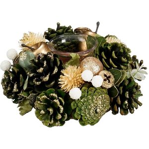 Новогодний подсвечник с шишками Dorking - Magic Forest 19 см Edelman фото 1