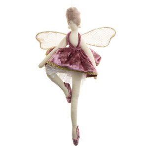 Кукла на елку Фея - Балерина Мария - Мариинские танцы 24 см розовая, подвеска