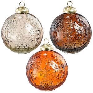 Стеклянные елочные шары Relaxation: Имбирный Латте 8 см, 6 шт Edelman фото 1