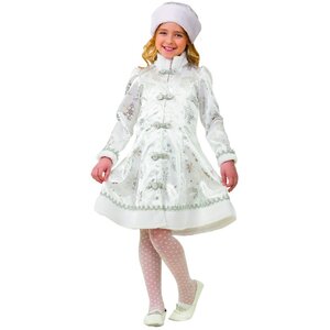 Карнавальный костюм Снегурочка, сатиновый, рост 116 см