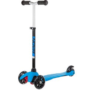 Самокат-кикборд Novatrack Disco-kids Basic, светящиеся колеса 120/76 мм, бирюзовый с черным, до 25 кг