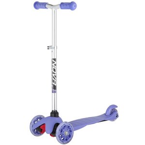 Самокат-кикборд Novatrack Disco-kids Basic, светящиеся колеса 120/76 мм, нежно-сиреневый, до 25 кг