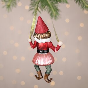 Стеклянная елочная игрушка Эльф - Puppet Theater 18 см, подвеска Winter Deco фото 2