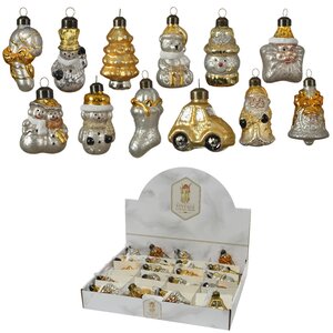 Набор стеклянных елочных игрушек Vintage Christmas: Soft Gold 6-9 см, 24 шт Kaemingk фото 2